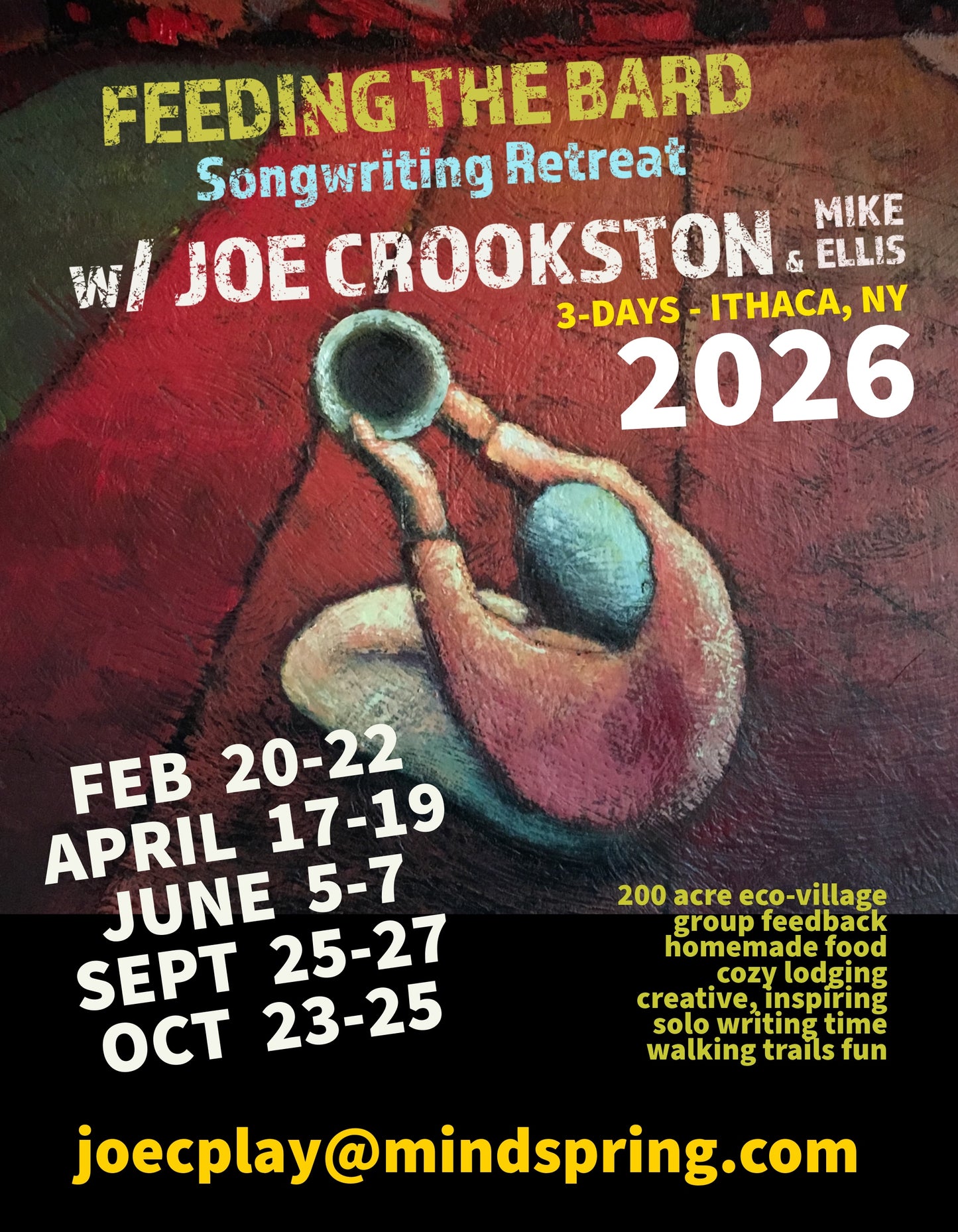 FEEDING THE BARD SONGWRITING RETREAT. w/ Joe Crookston & Mike Ellis